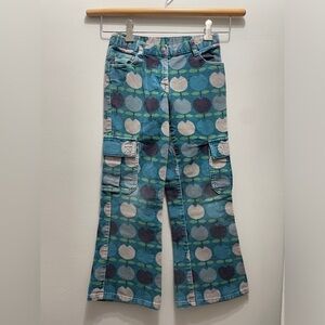 Mini Boden Apple Circle Cargo Wide Leg Corduroy Pants 7-8